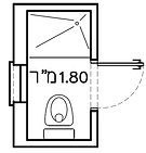 שטח שירותים מקלחון מקלחת מגורים דירה 