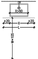 מרחב שימוש כיור 