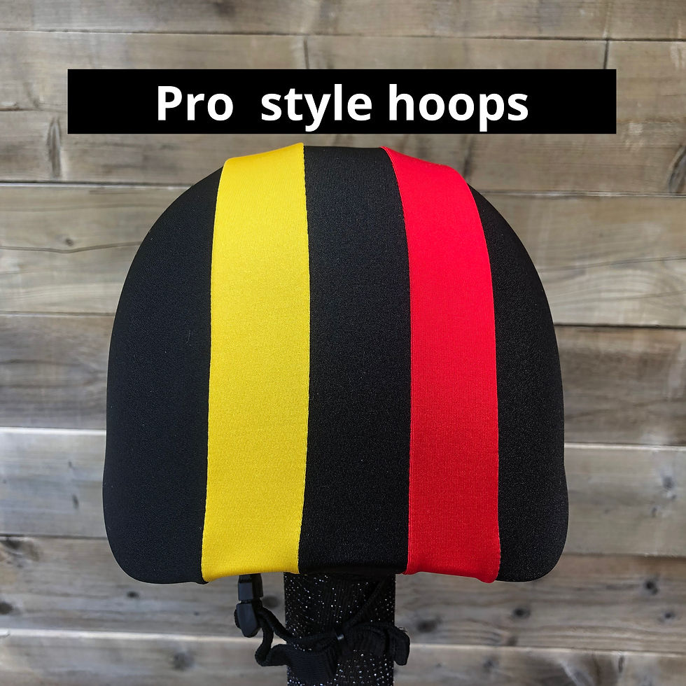 Thumbnail: Team hoops horse riding hat silks custom made colour 