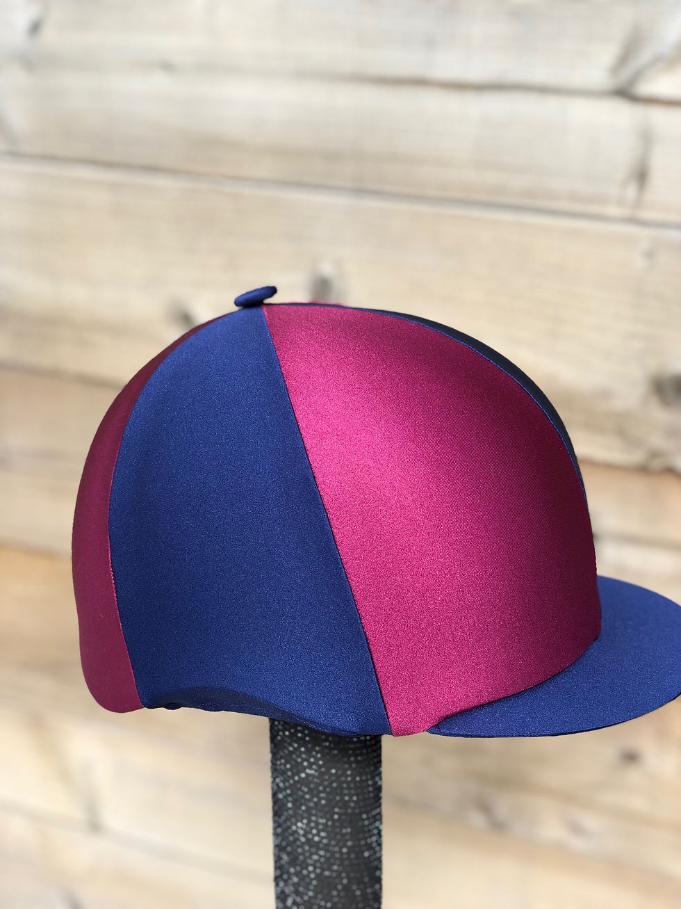 Navy blue and burgundy Wine button 