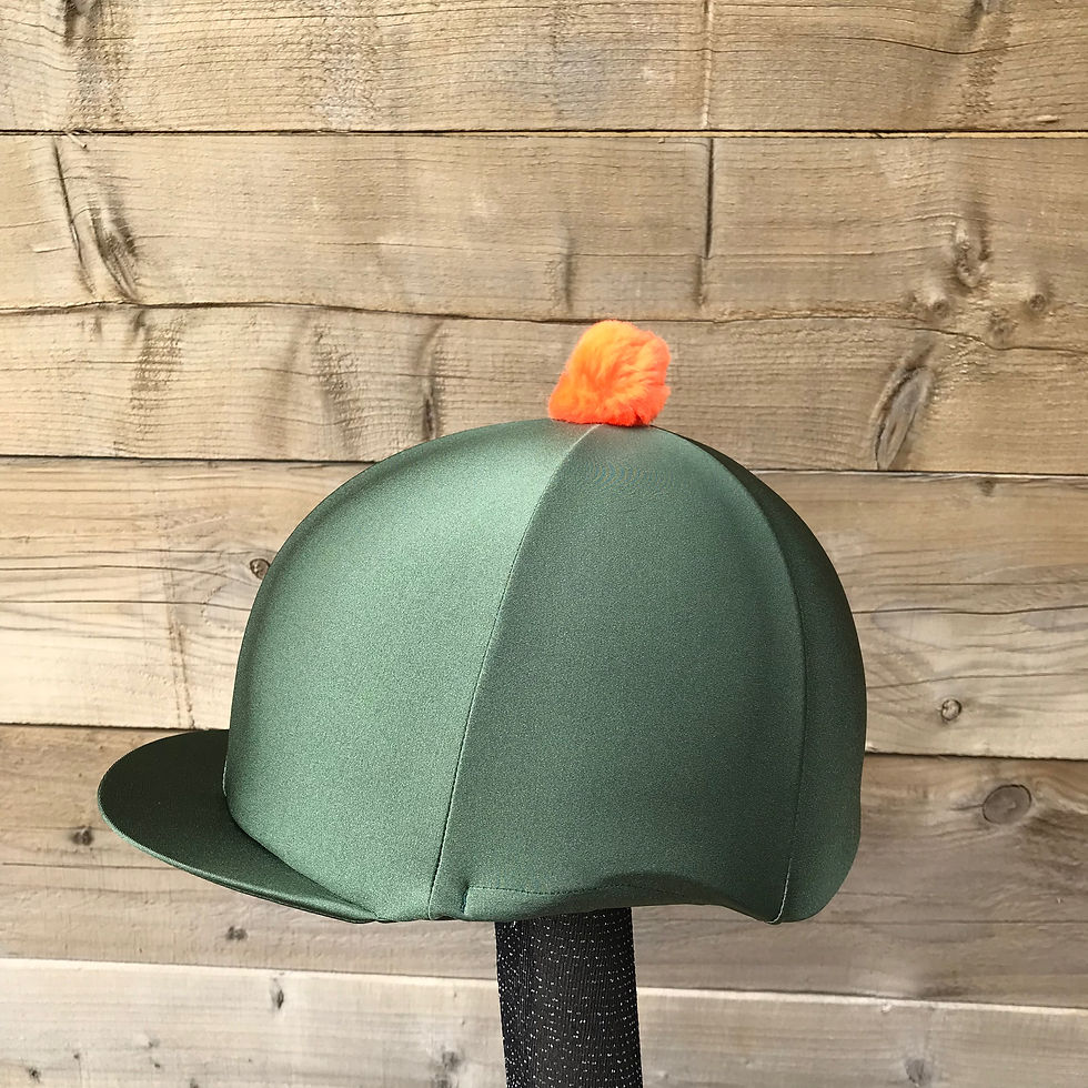 Green Riding Hat Khaki green horse riding hat silk | Woodlodge silks