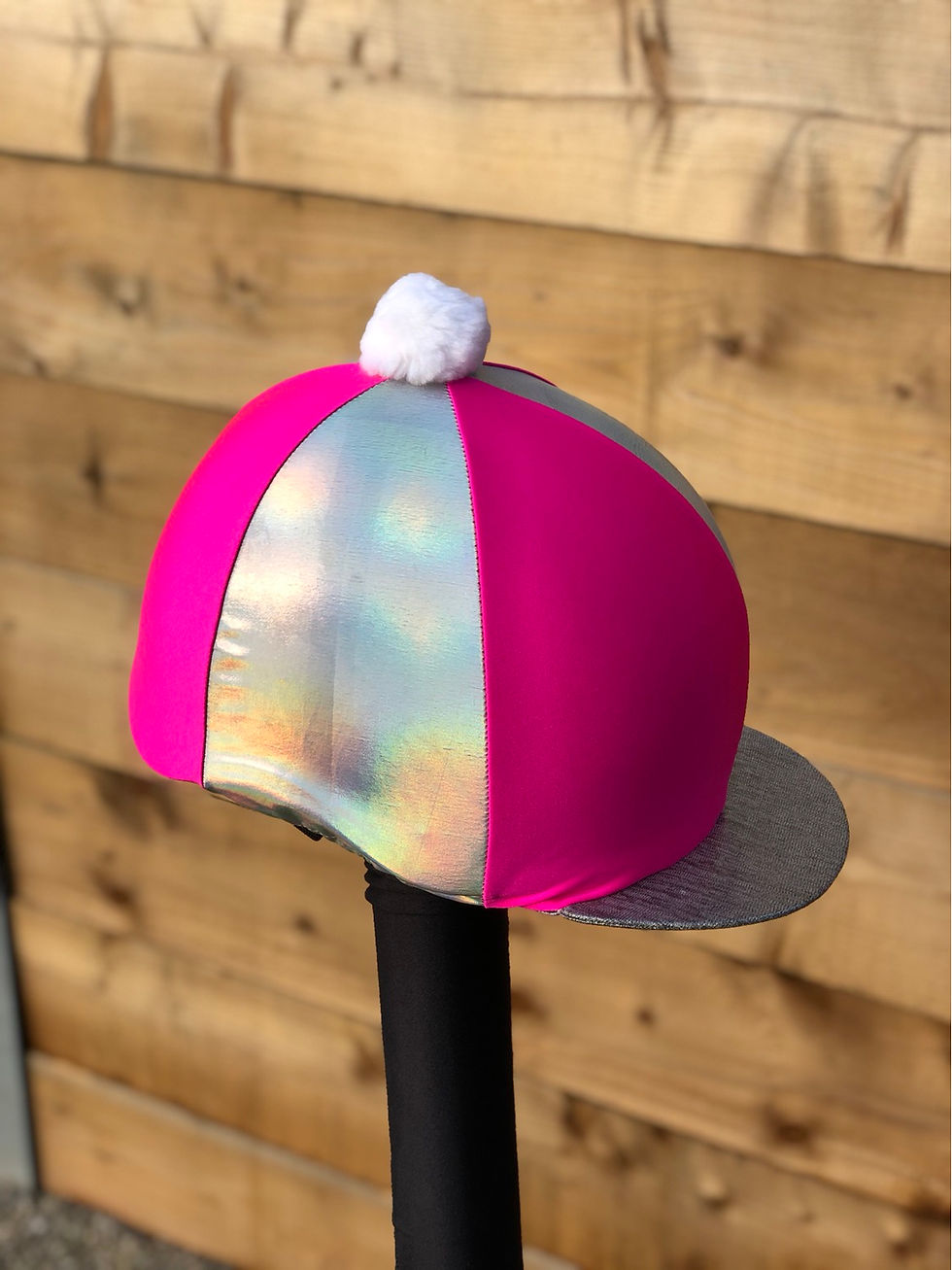 Thumbnail: Fluorescent Pink with  hologram shine panels and peak