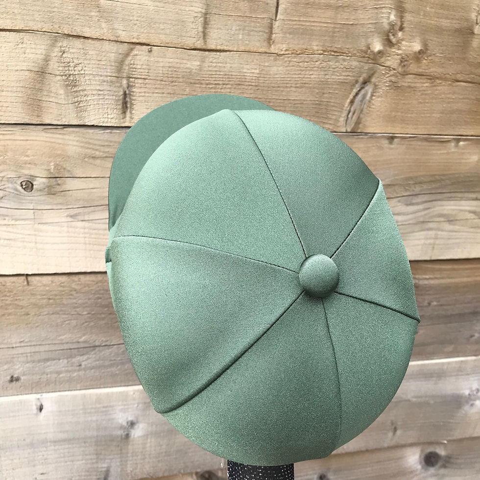 Green Riding Hat Khaki green horse riding hat silk | Woodlodge silks
