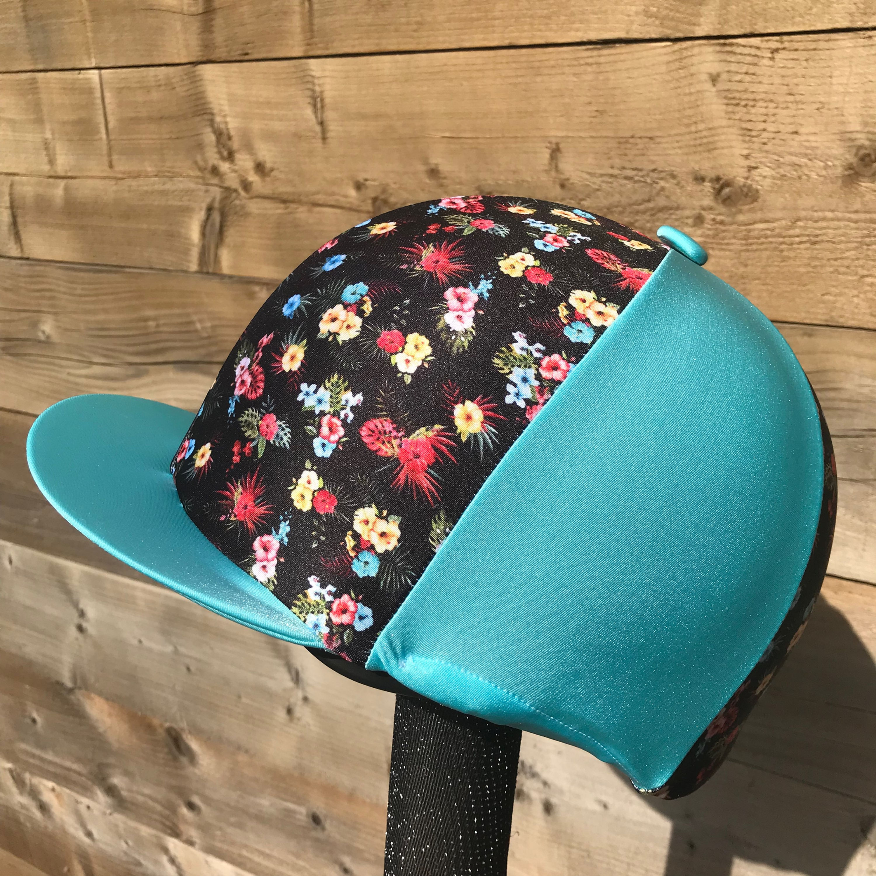 Hibiscus flowers tropical night on azure 