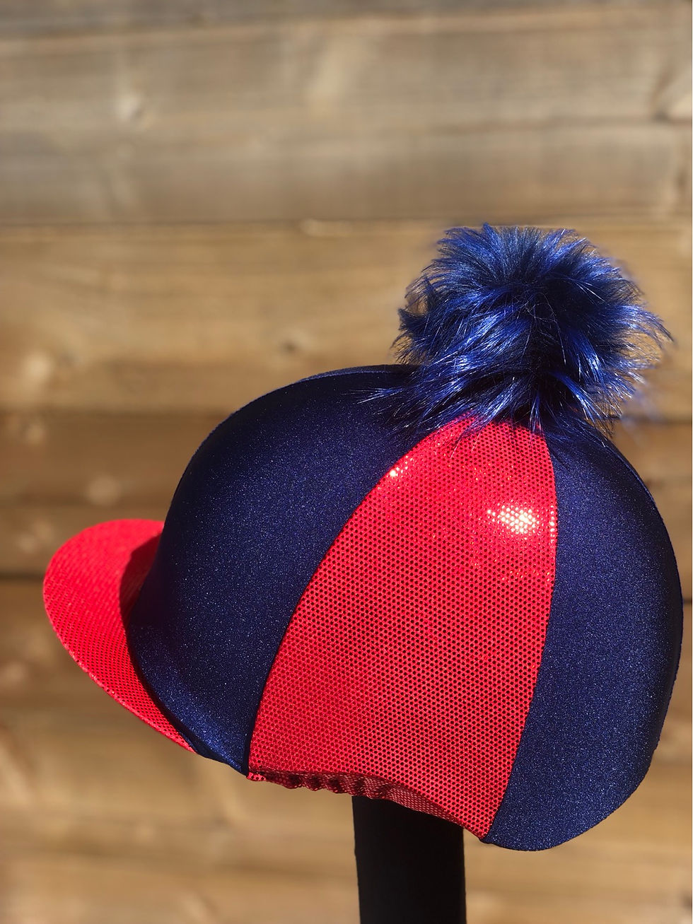 Thumbnail: Navy and Red sparkling side panels 