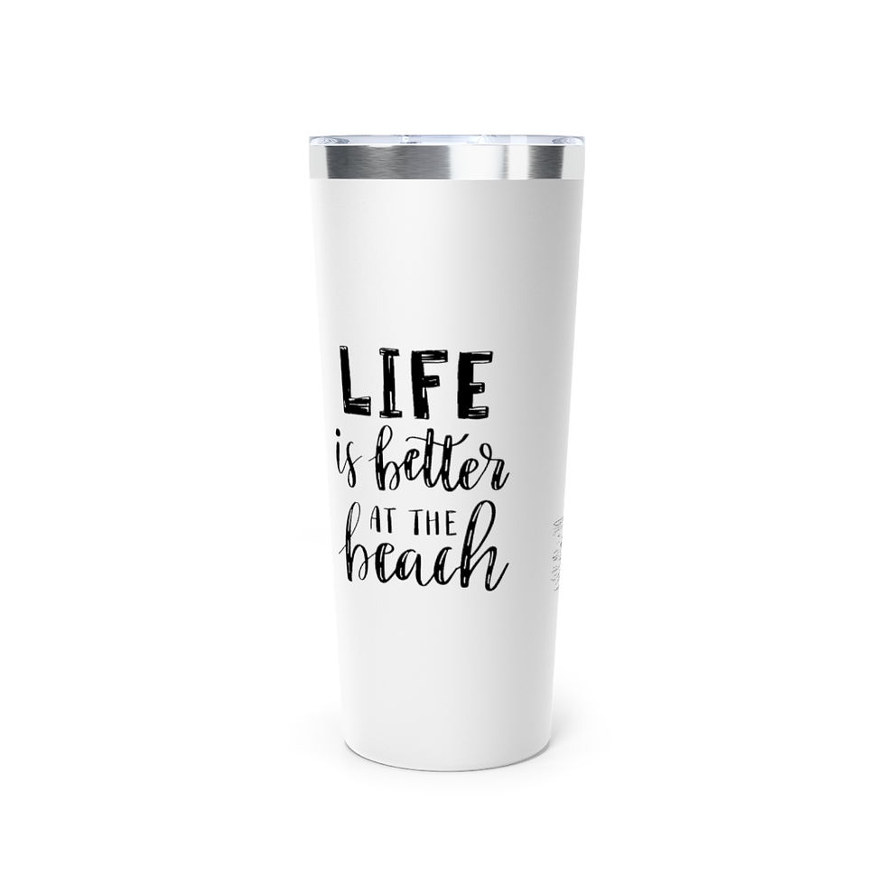 Thumbnail: "Beachy" Copper Vacuum Insulated Tumbler, 22oz				