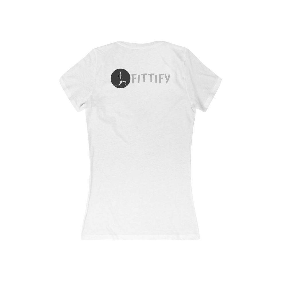 Thumbnail: Fittify Women's Jersey Short Sleeve Deep V-Neck Tee