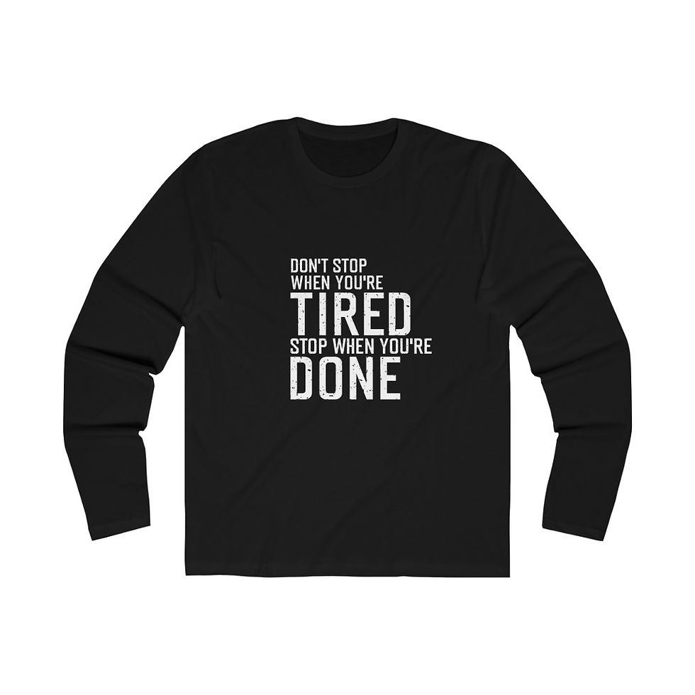 Thumbnail: "Don't Stop" Fittify Men's Long Sleeve Crew Tee