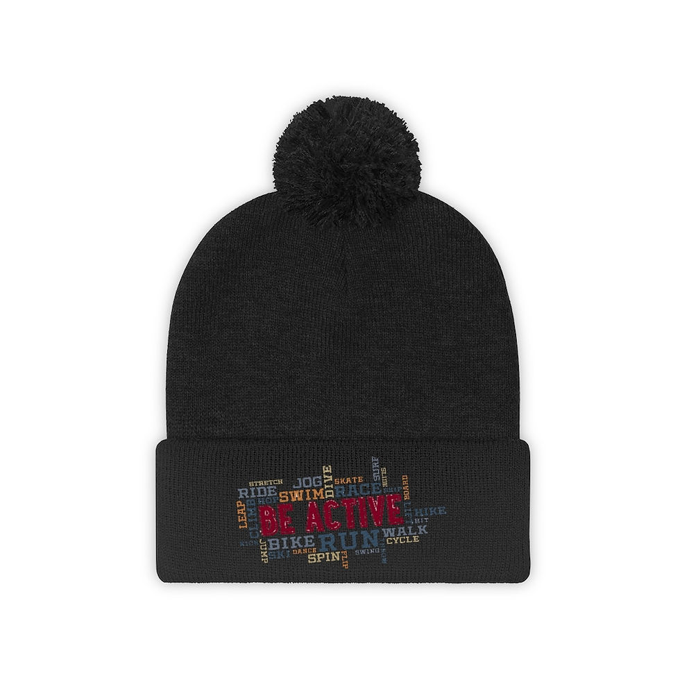 Thumbnail: "Be Active" Pom Pom Beanie