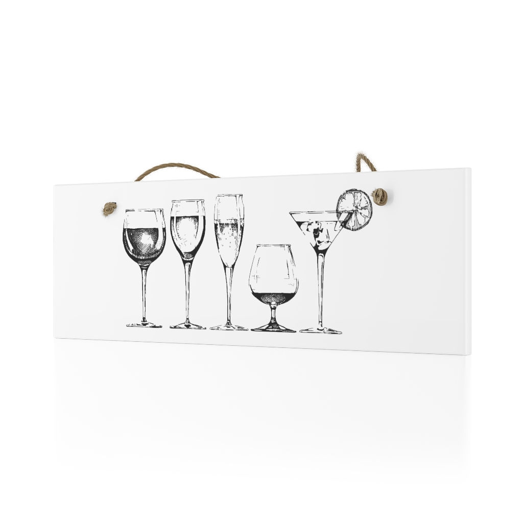 "Cocktails" Ceramic Wall Sign