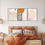 Miniature : Ensemble de 3 imprimés muraux abstraits encadrés Design F