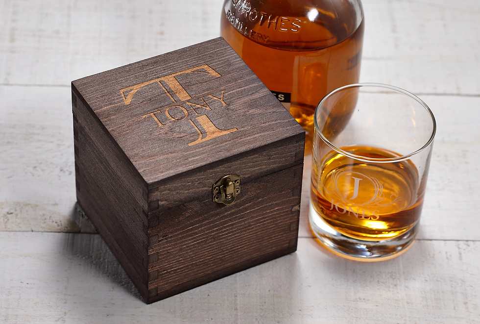 Thumbnail: Personalized Whiskey Glasses - Engraved and Customizable