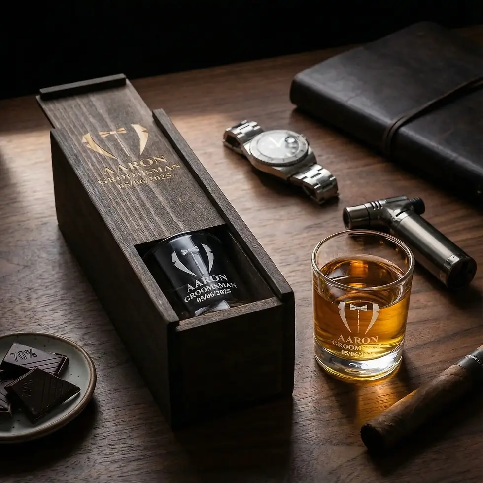 Thumbnail: Personalized Cigar Box | Groomsman Gift Box