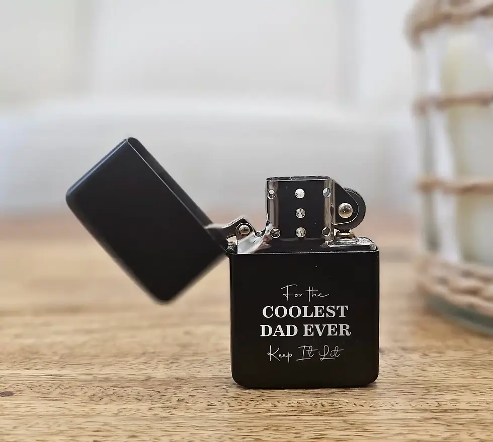 Thumbnail: Personalized Black Matte Flip Flop Lighter