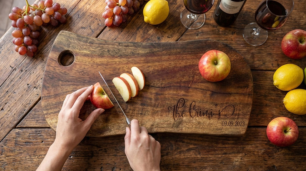 Thumbnail: Custom Live Edge Charcuterie Board | Rustic Wedding Gift