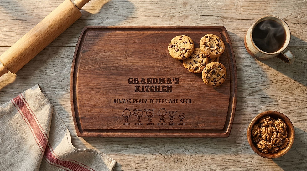 Thumbnail: Personalized Cutting Board: Grandma Gift, Charcuterie Board