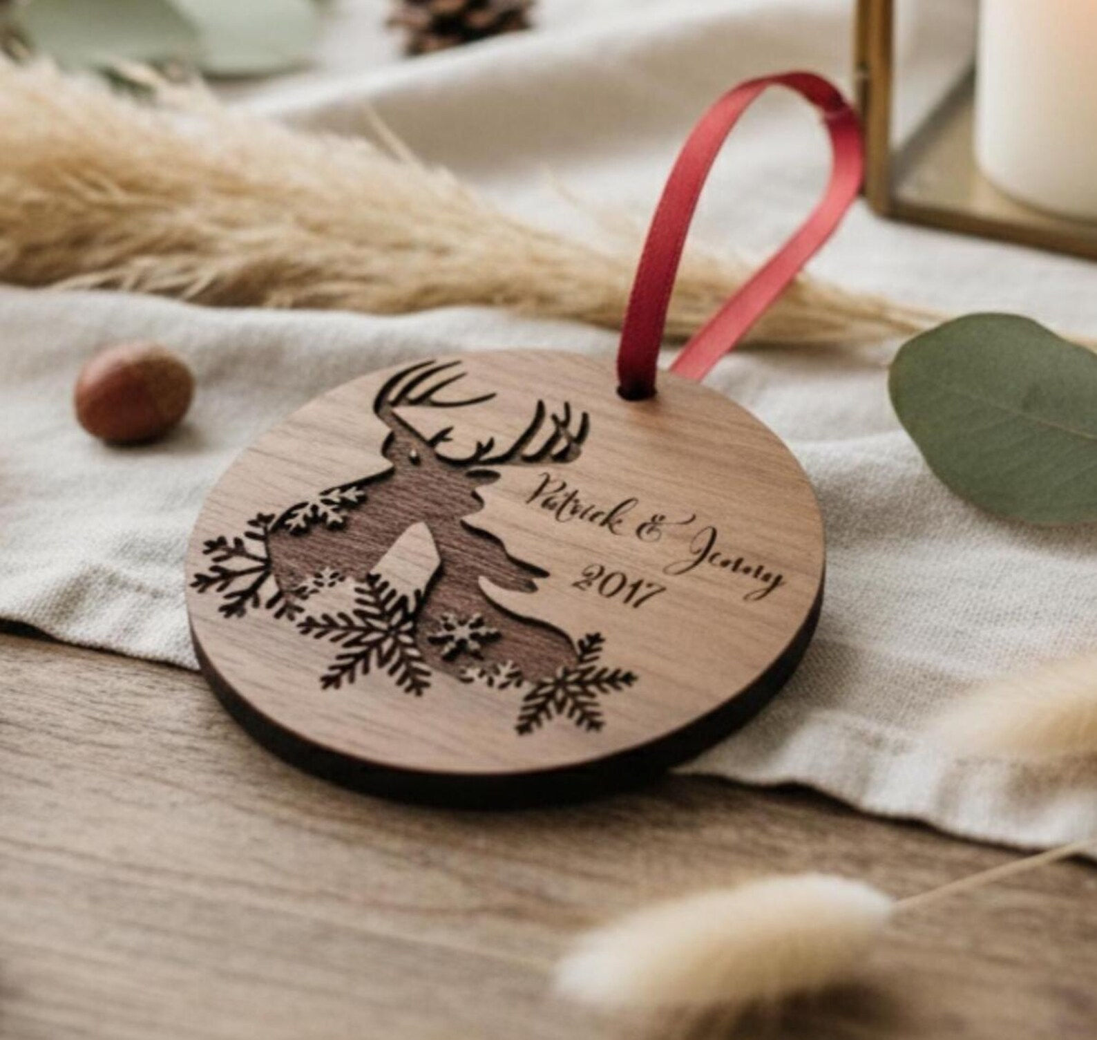 Personalized Christmas Ornament, Christmas decoration: Couples Gift