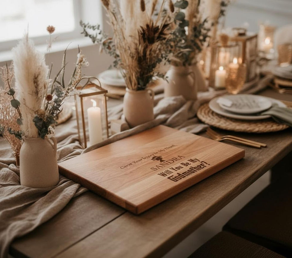 Thumbnail: Personalized Cutting Board | Gift For The Godmother | Charcuterie Board