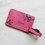 Miniature : Étiquette de bagage personnalisée en similicuir rose - Se démarquer avec style