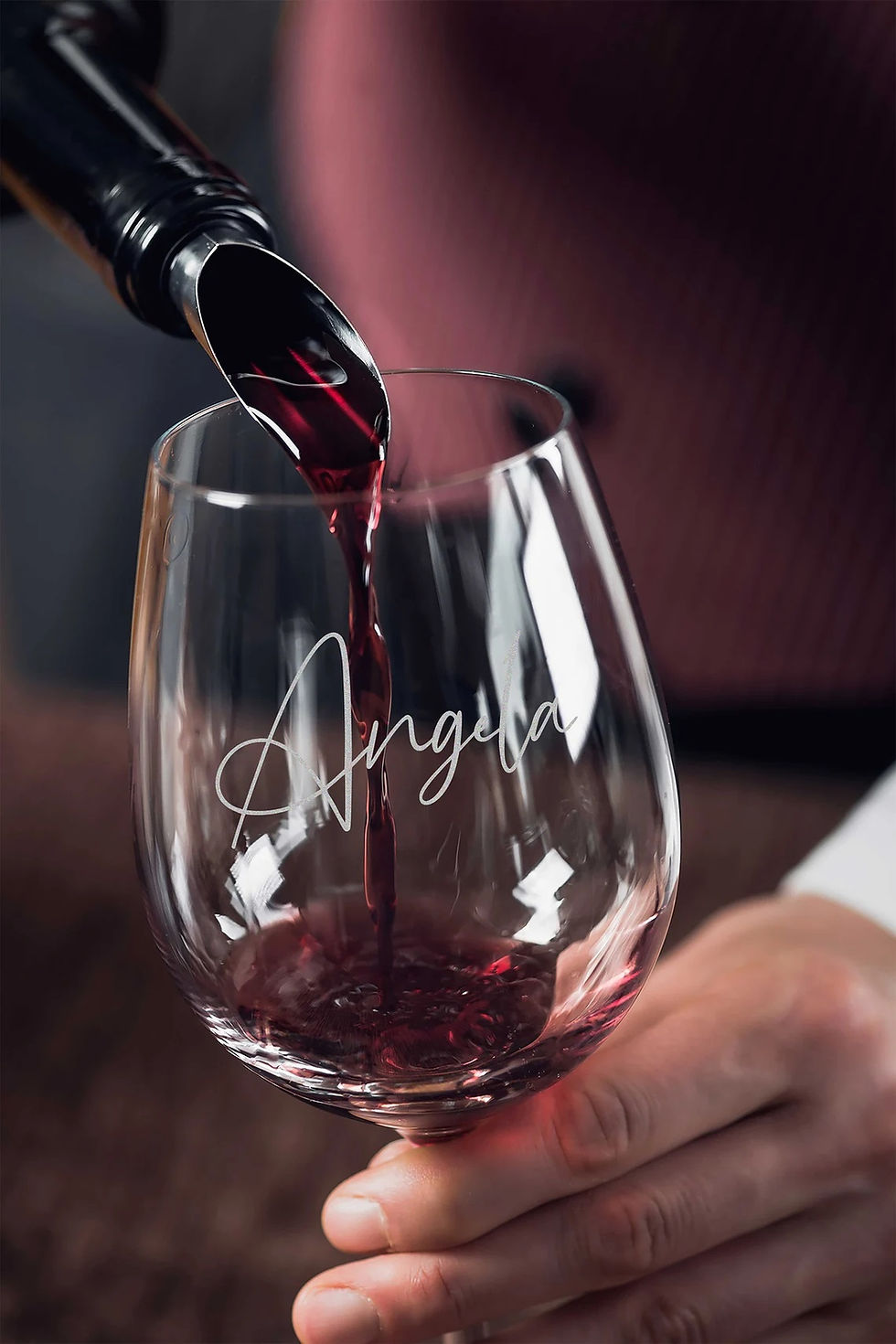 Thumbnail: Personalized Engraved Wine Glass For Her — Christmas Gift