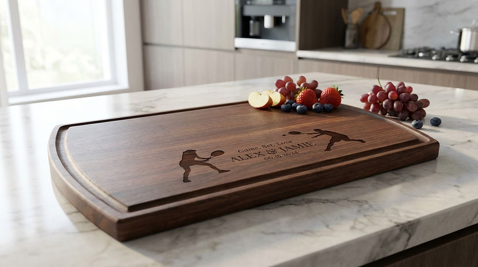 Thumbnail: Personalized Tennis Charcuterie Board | Sporty Couple Gift