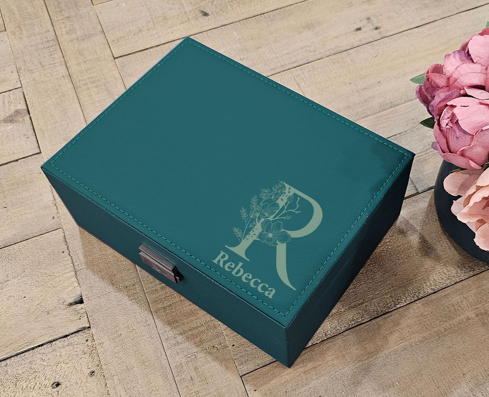 Miniature : Coffret à bijoux personnalisé gravé pour grand-mère, cadeau d'anniversaire personnalisé