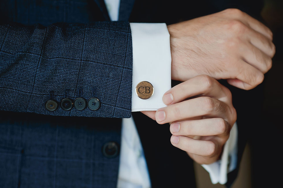Thumbnail: Elevate Your Style with Personalized Cufflinks and Bowtie Set