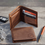 Thumbnail: Personalized Crazy Horse Cowhide Leather Wallet