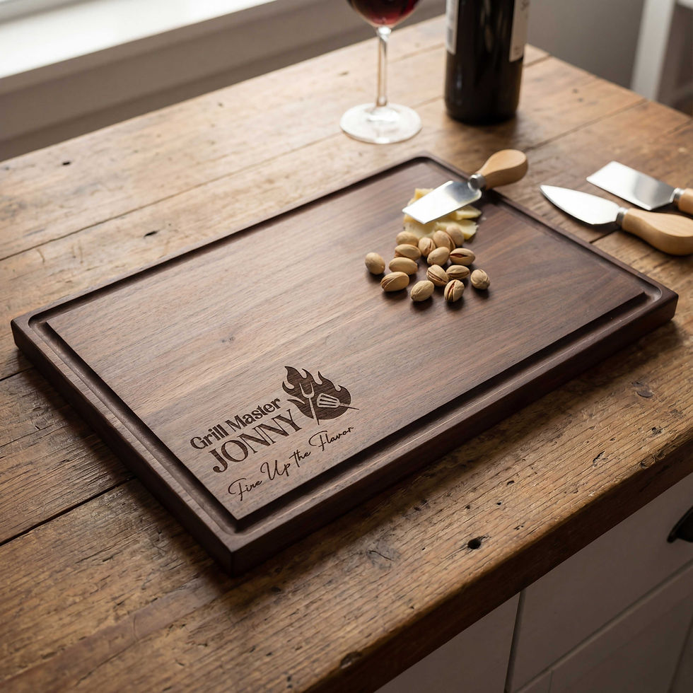 Miniature : Planche à viande Grill Master gravée | Cadeau personnalisé pour papa