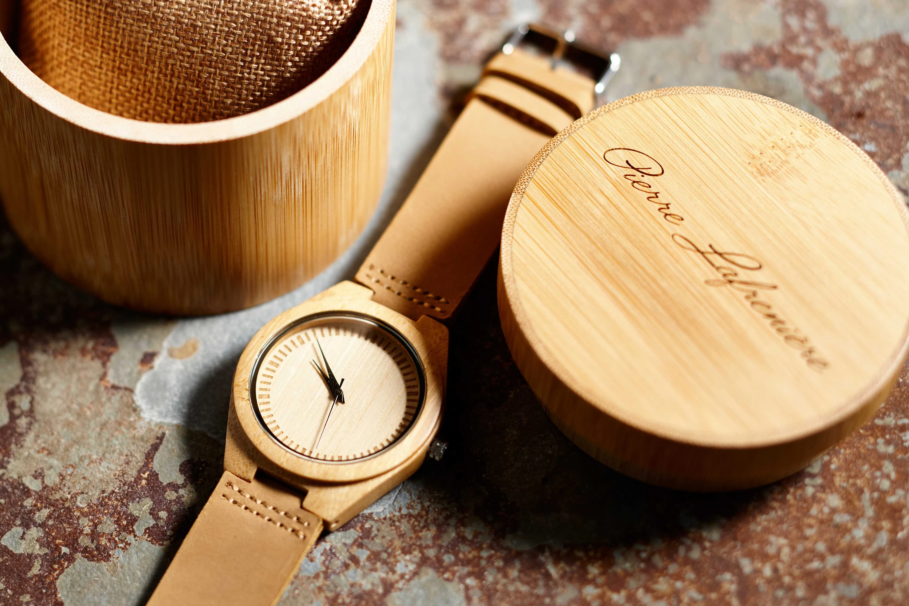 Laser Engraved Wooden Watches for Men