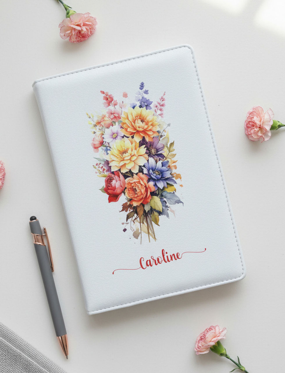 Thumbnail: Personalized Floral Journal | Custom Printed Watercolor Flowers