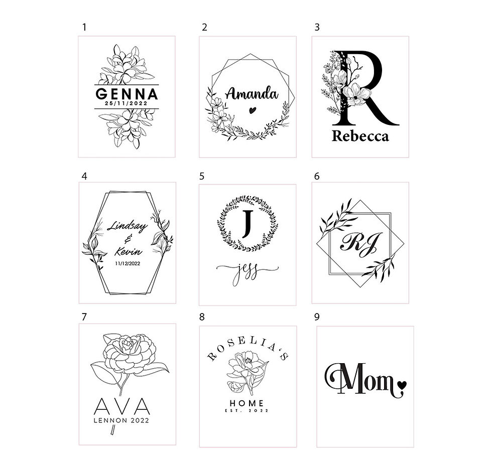 Miniature : Vase à fleurs personnalisé | Cadeau unique pour les proches, les mamans et les grand-mères