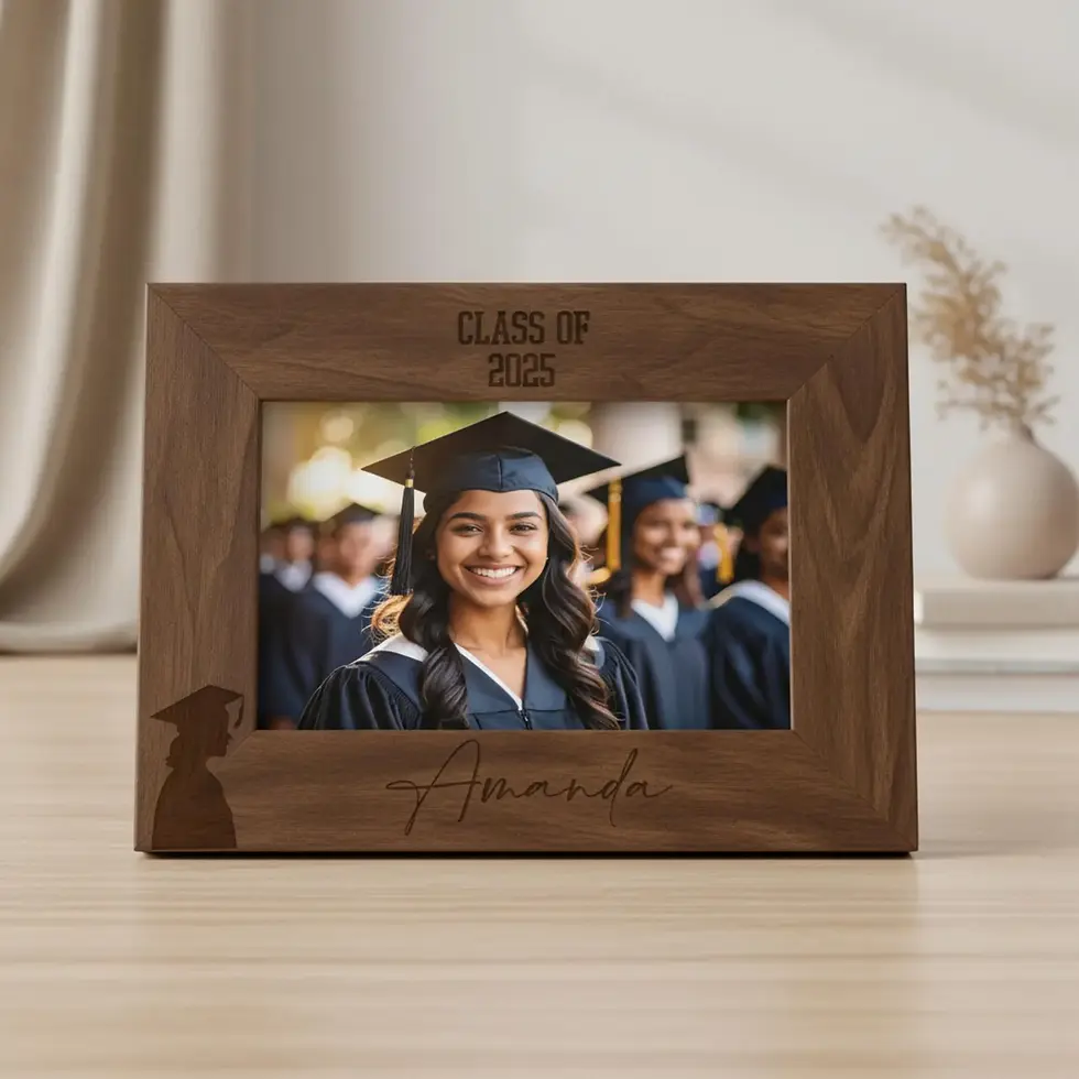 Miniature : Cadre photo personnalisé pour remise de diplôme, cadre photo gravé personnalisé