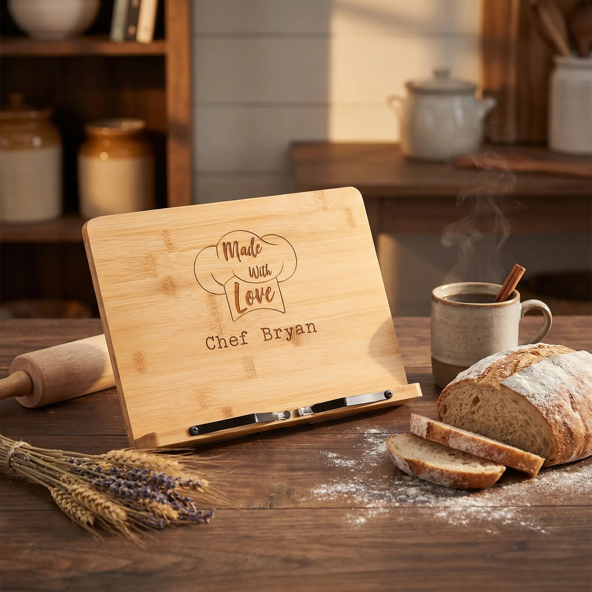 Custom-Engraved Recipe Holder