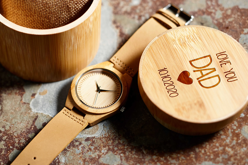 Thumbnail: Laser Engraved Wooden Watches for Men