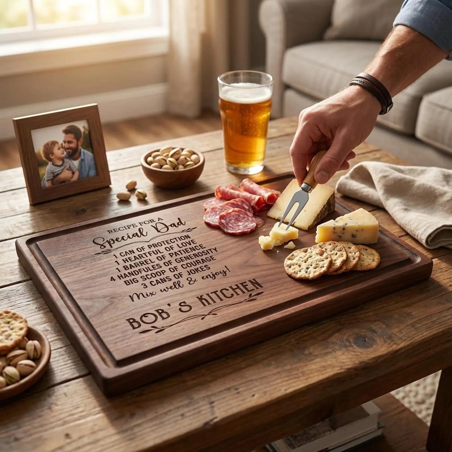 Walnut cutting board for dad