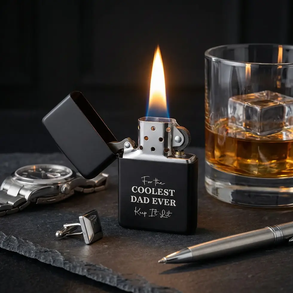 Thumbnail: Personalized Black Matte Flip Flop Lighter – The Perfect Father’s Day Gift
