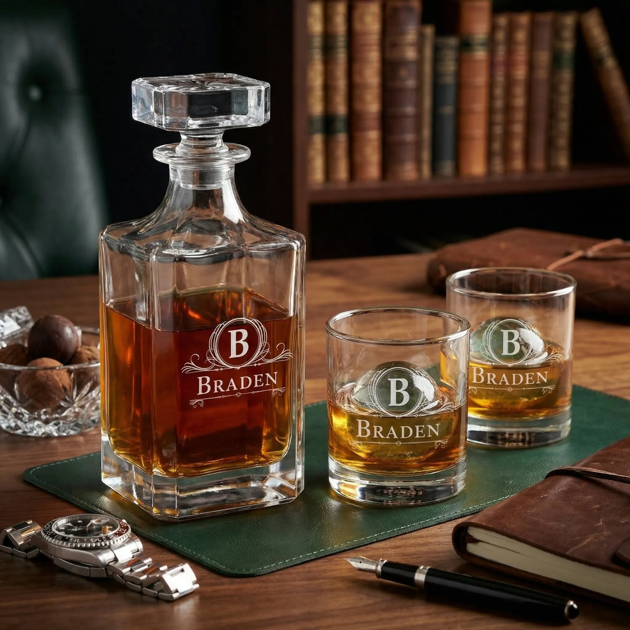 Custom-Engraved decanter set