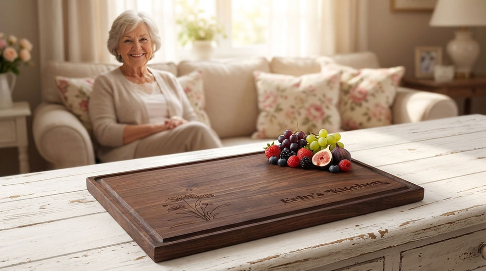 Miniature : Planche à découper florale personnalisée | Cadeau pour maman Canada