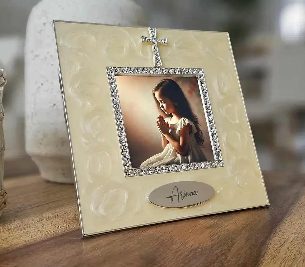 Miniature : Engraved plaque frame for religious gifts