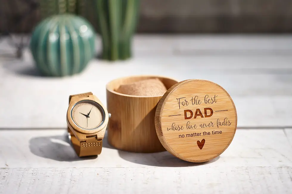 Thumbnail: Personalized Bamboo Watch in a Box