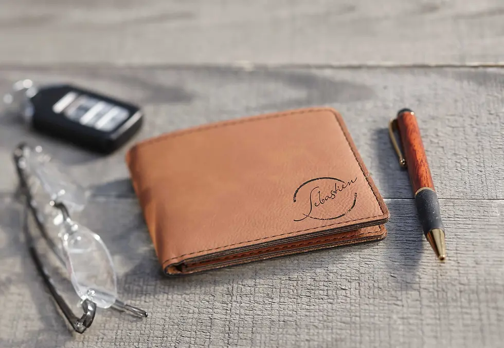 Miniature : Portefeuilles en cuir végan personnalisés pour hommes | Portefeuilles et cadeaux gravés sur mesure