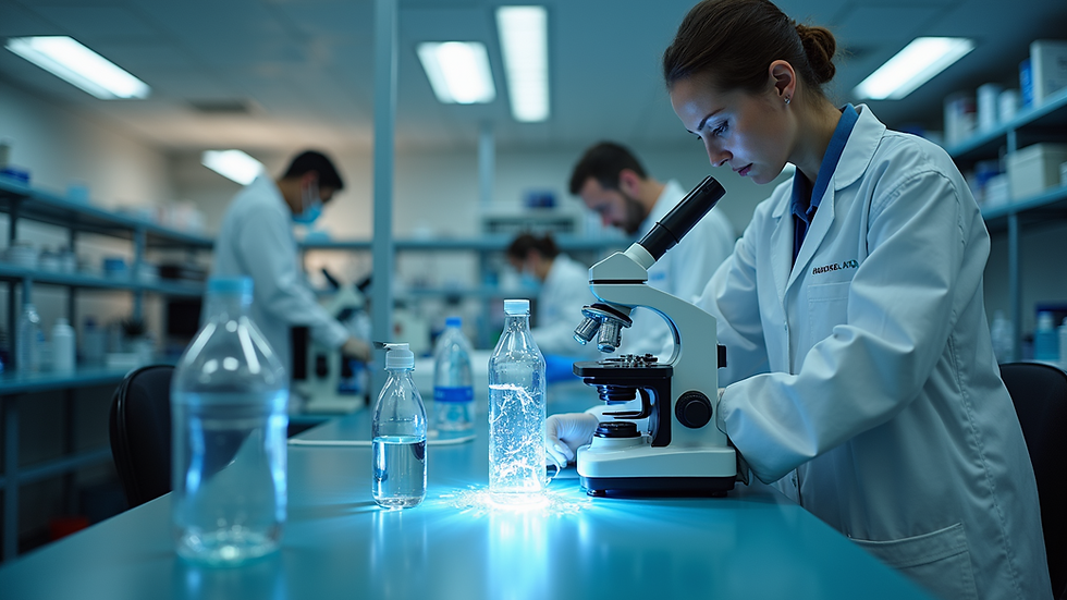 Eye-level view of a laboratory filled with scientific instruments