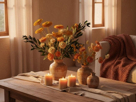 Autumn Dried Flowers Decor – Mediterranean seasonal home styling by Tuna Sourcing
