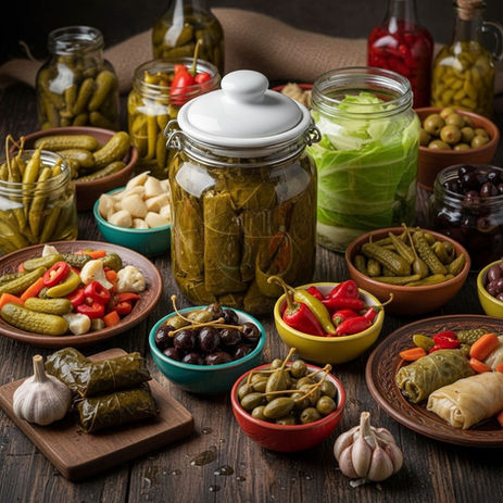 Brined grape leaves in foodservice pack, Mediterranean procurement by Tuna Sourcing.