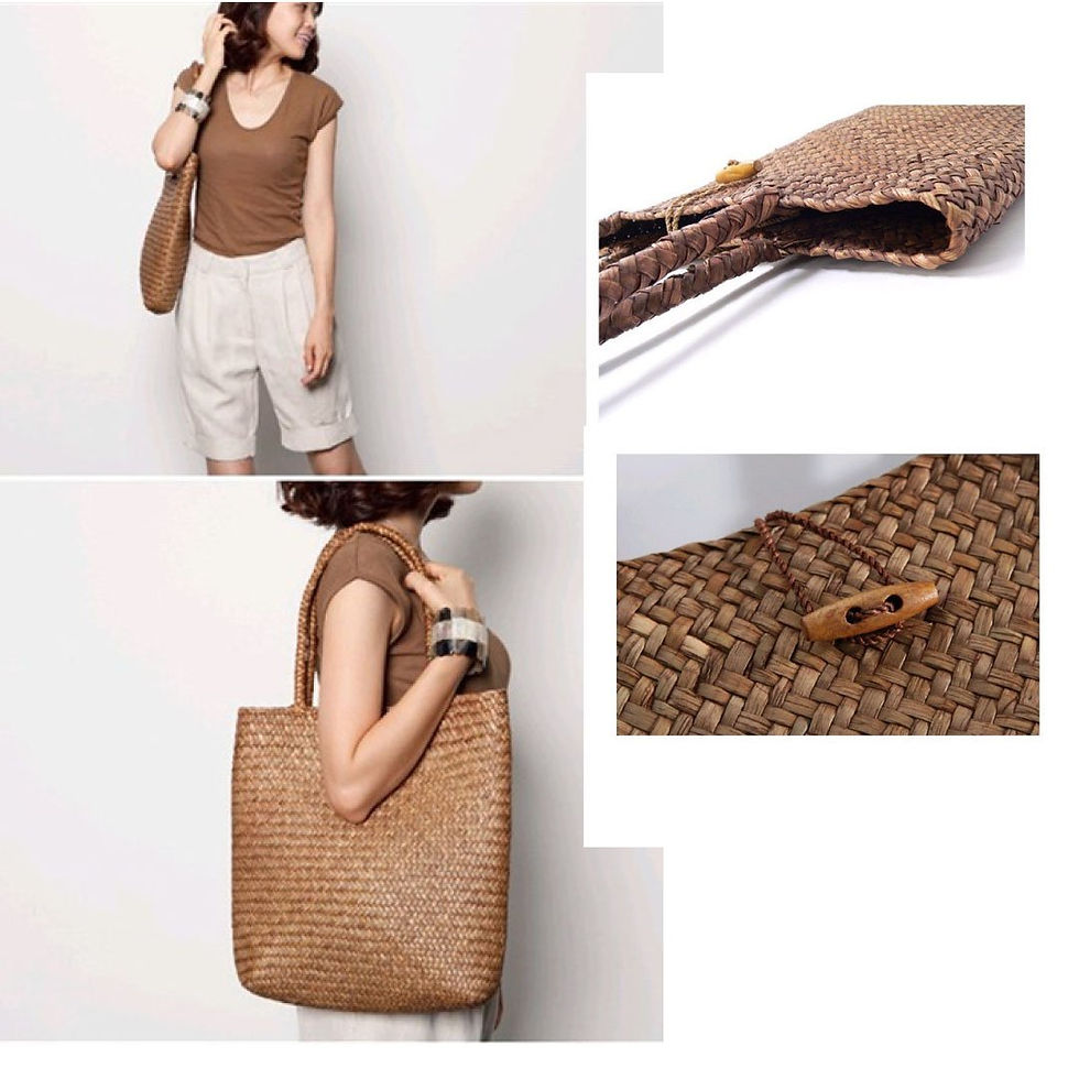 Thumbnail: Handmade Straw Shopping Bag Dreamed By ClaudiaG