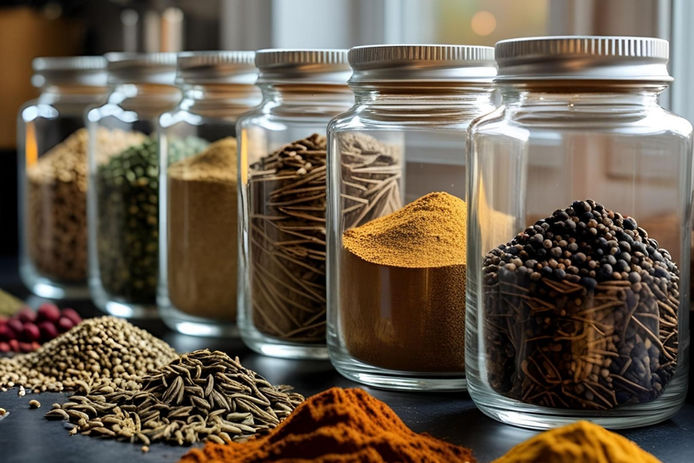 Spice blends in production bowls, private label seasoning development