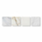 Macro shot of various white marble slabs (Carrara, Calacatta, Thassos, Mugla) side by side, detailed veining, natural lighting, white background, high-resolution stone texture comparison, 16:9 ratio.
