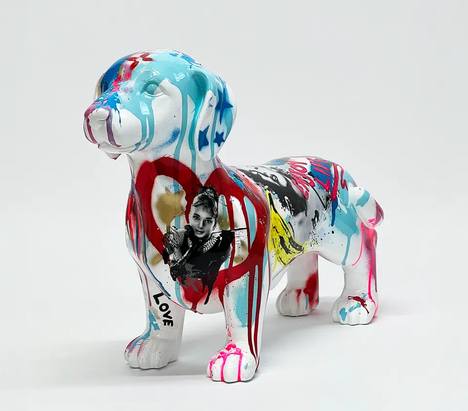 Dog Pop Art Sculpture by Yuvi