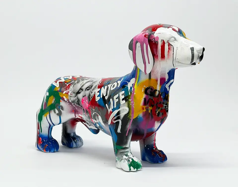 Dog Pop Art Sculpture by Yuvi